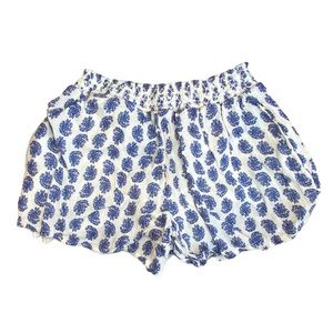 Polo Ralph Lauren Shorts Resort Preppy Lined Paisley Blue White Girls Size 4T